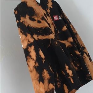 Tie dye element of peace hoodie